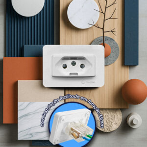 Tomada 35mm Easy Instal Fácil Instalação